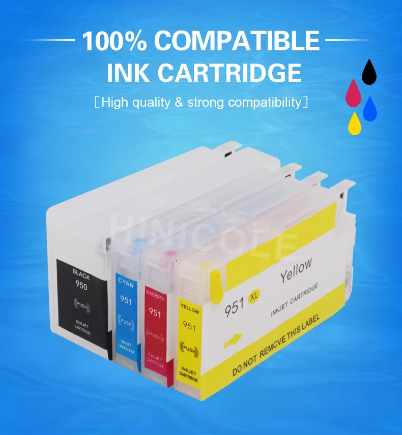 Hinicole перезаправляемый картридж для чернил Officejet Pro 251dw 276dw 8100 8600 8610 8620 принтер картридж для hp 950 XL