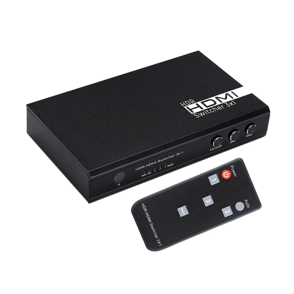 

FULL-3 In 1 Out Video HDMI Audio Switch Switcher 1080P 60HZ 7.1CH 4Kx2K HD For PS3 PS4 HDTV DVD For Xbox360