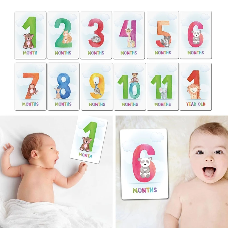 12 Pcs Baby Milestone Photo Cards To Capture Your Baby's First Year Memorable Moments Newborn | Мать и