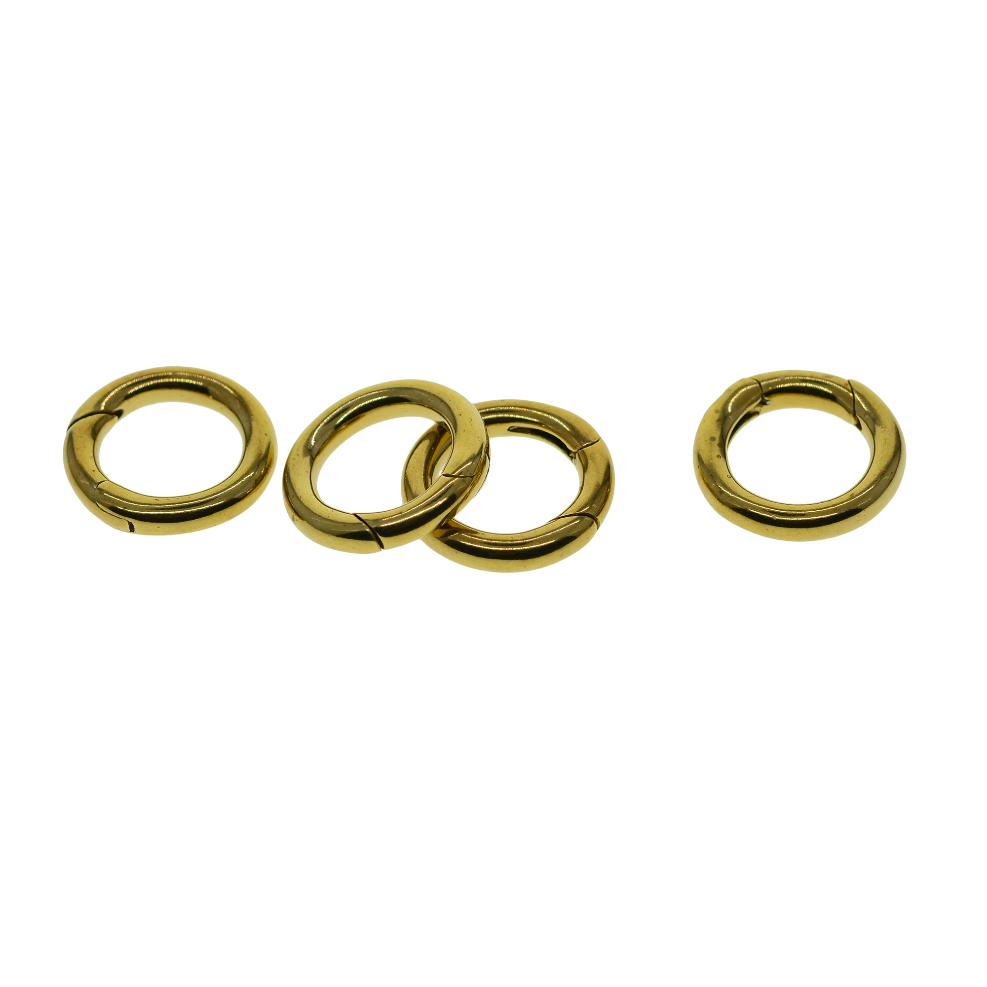 6pcs Korea handmade 20mm 0.8inch Fine Solid Brass round circle snap spring Snap hook clasp jewelry DIY Accessory | Украшения и