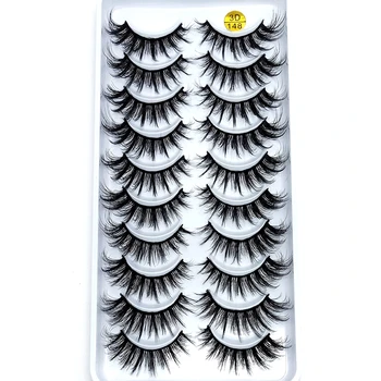 

2019 NEW 10 pairs 100% Real Mink Eyelashes 3D Natural False Eyelashes Mink Lashes Soft Eyelash Extension Makeup Kit Cilios