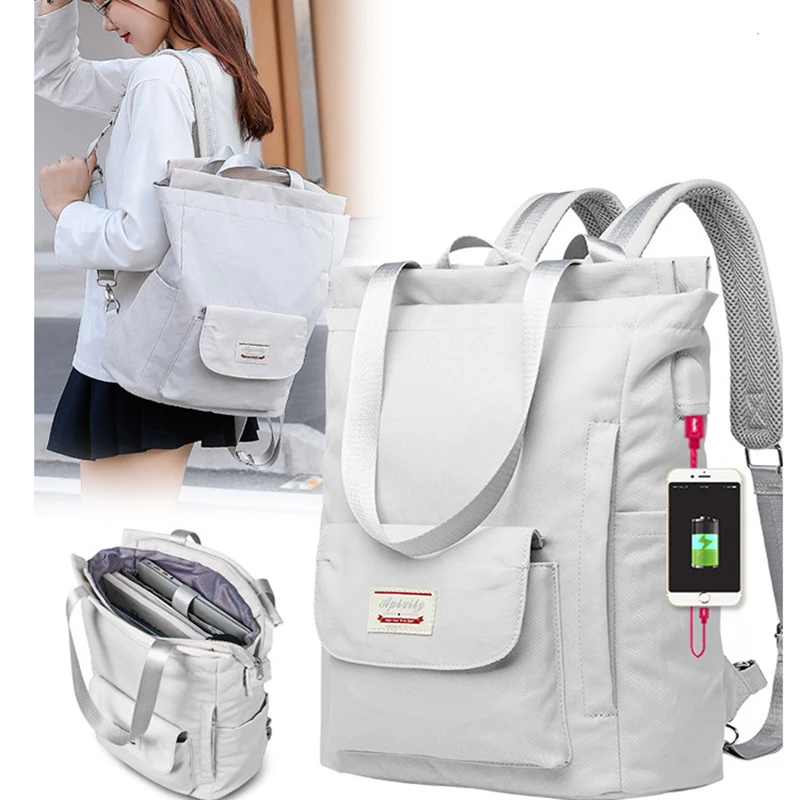 MJZKXQZ Fashion Women Shoulder Bag For Laptop Waterproof Oxford Cloth Notebook Backpack 15.6 Inch Laptop Backpack Girl Schoolbag 1