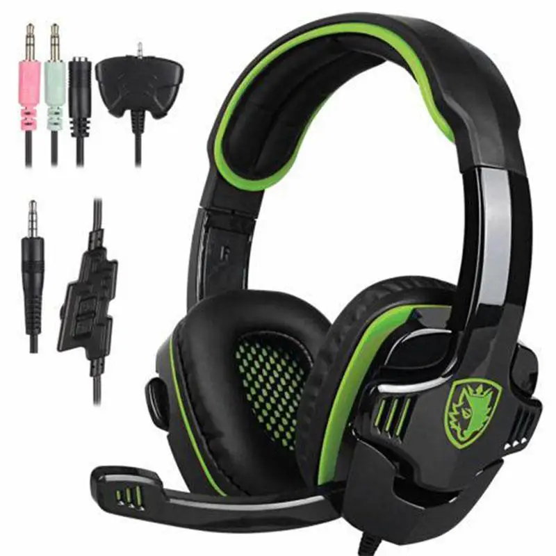 MeterMall SA-708 GT игровая гарнитура наушники с микрофоном для PS4 пк ноутбук