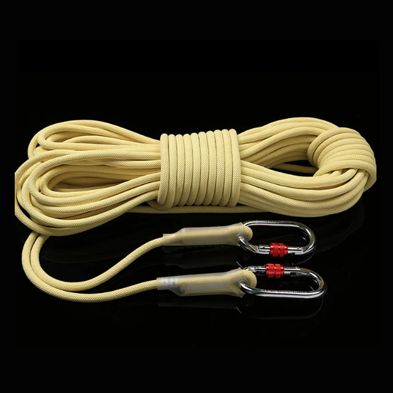 

10.5mm Cable drop equipment Kevlar wear-resistant rock climbing rappelling rope static rope climbing rope outdoor safety rope