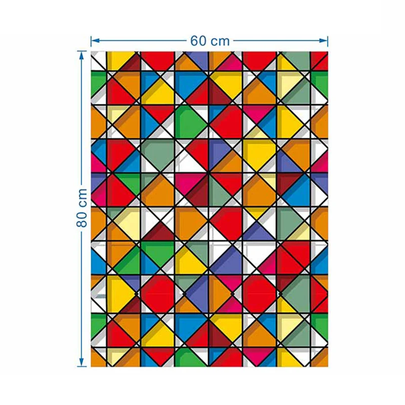 Retro Style Church Painting Art Static Cling Frosted Stained Glass Film Room Bathroom Privacy Window Stickers