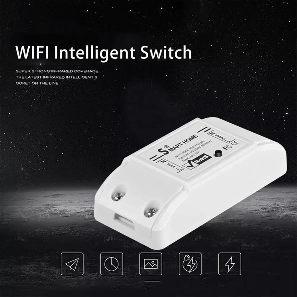 Wi Fi Умный выключатель света Универсальный таймер выключателя Smart Life приложение