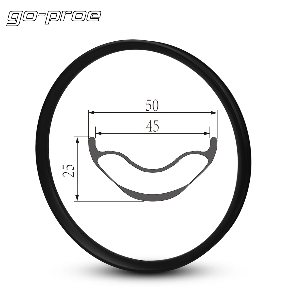 GO-PROE 29er Plus MTB карбоновый обод без прицепа 50 мм x 25 бескамерные готовые обода для XC/AM