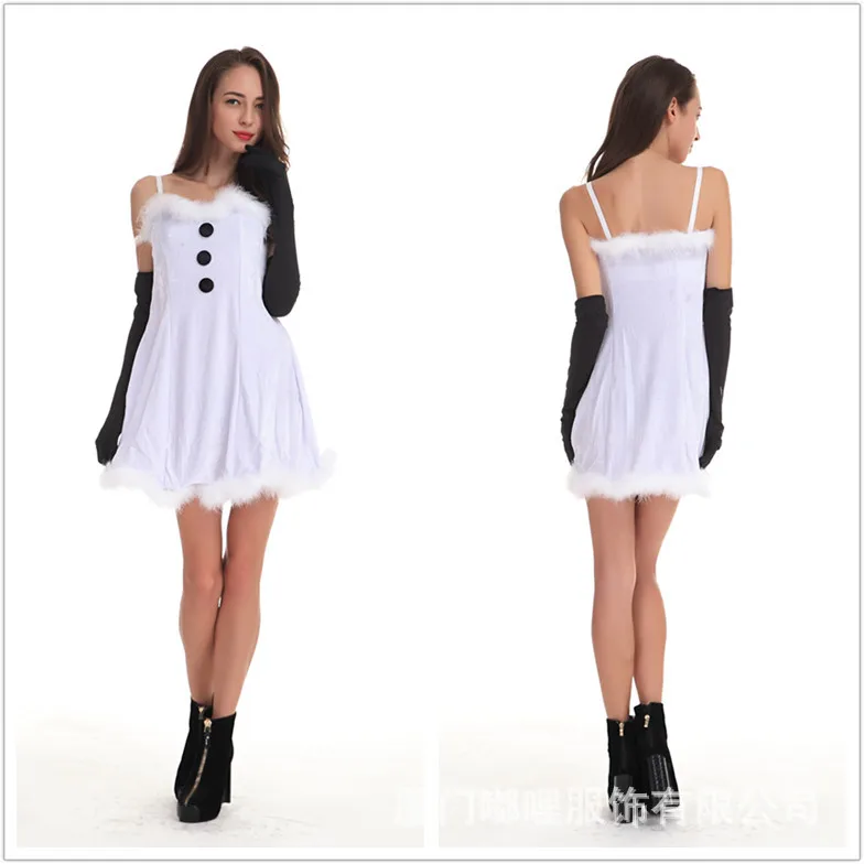 

2017 Christmas Clothing Nightclub Singer DS Service Christmas Clothing Cute Snow-white Snowman Clothing Christmas Costume