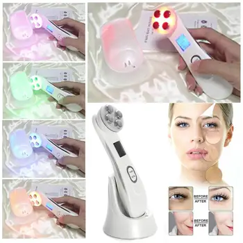 

Facial Mesotherapy Electroporation RF Radio Frequency LED Photon Face Lifting Tighten Wrinkle Removal Skin Care Face Massager