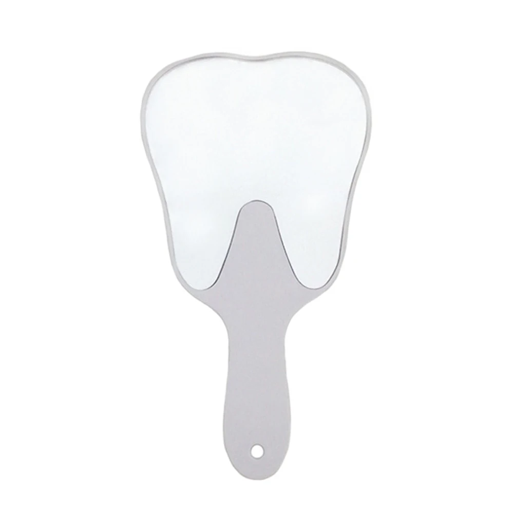 Стоматологический стоматологический Небьющийся инструмент для ухода за полостью рта, пластиковое милое стоматологическое зеркало для рук, подарок, фотография, уход за полостью рта, висящее отверстие в форме зуба