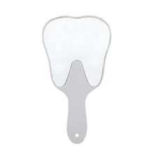 Стоматологический стоматологический Небьющийся инструмент для ухода за полостью рта, пластиковое милое стоматологическое зеркало для рук, подарок, фотография, уход за полостью рта, висящее отверстие в форме зуба