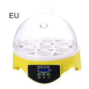 

Semi-Automatic 7 Eggs Poultry Hatchery Machine Hatching Brooder Small Chicken Bird Egg Hatchers Incubator for Quail Parrot Duck