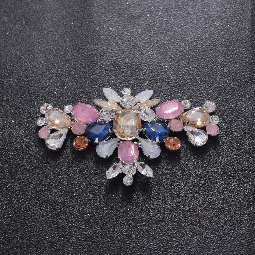 Opal rhinestone belt appliques sewing  (4)