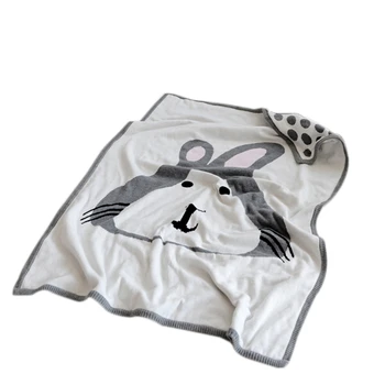 

Thickened Baby Knitted Blankets on Both Sides Baby Cover Blanket Air Conditioning Blanket