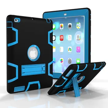 

Heavy Duty Armour Cover (Silicone+PC) for iPad 2 3 4 Old Version Tablet Funda Capa Case for Kids+Screen Film+Pen +FilmPen