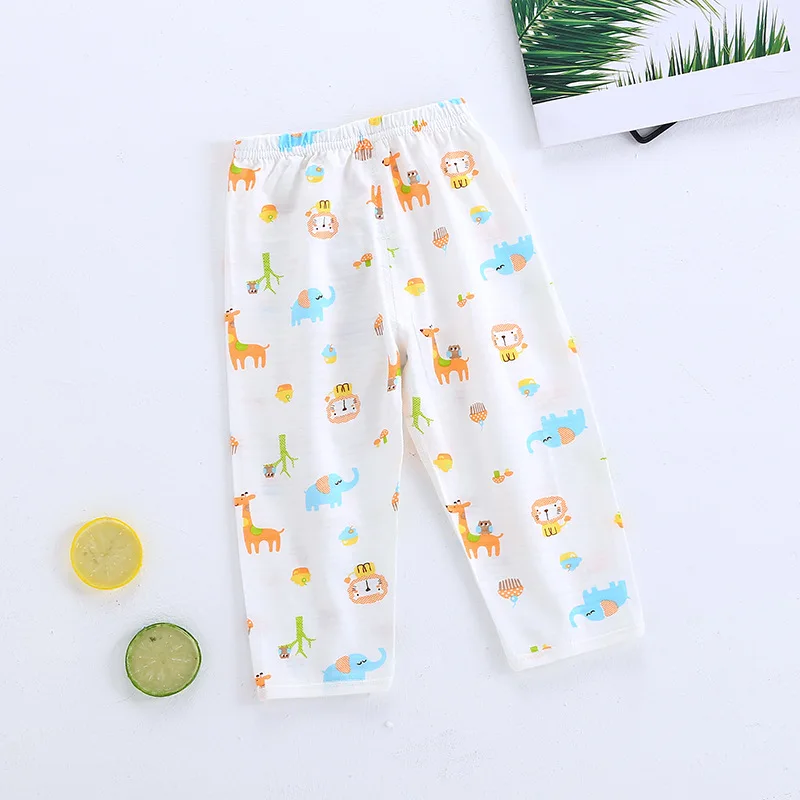 

Newborns Pure Cotton Trousers Summer New Style Dual Crotch Baby Cotton Breathable Cool And Refreshing Baby Thin Trousers