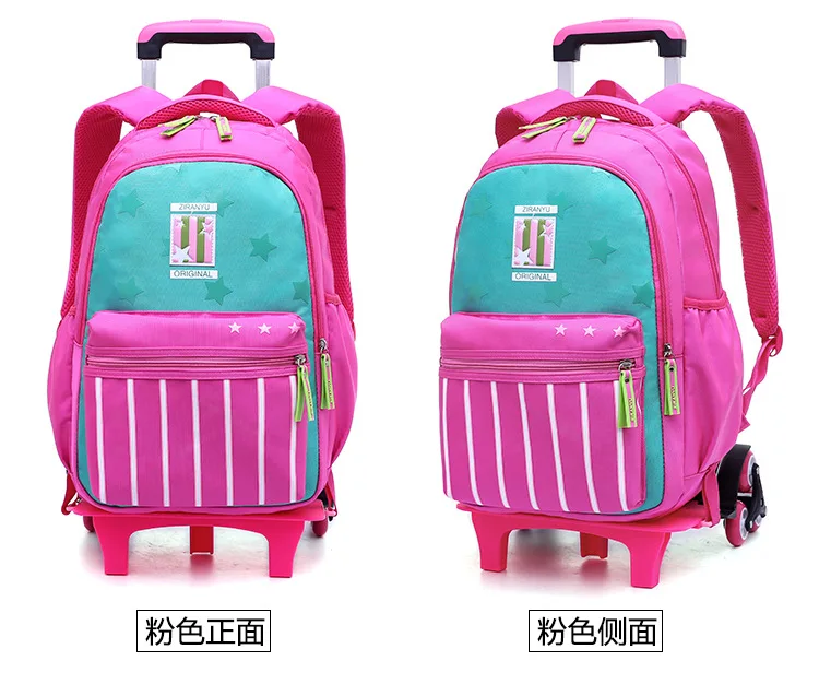 New Style Young STUDENT'S Trolley Bag GIRL'S And BOY'S Six-Wheeled Climbing Stairs 4-6 Grade Backpack Deconstructable Burden Rel