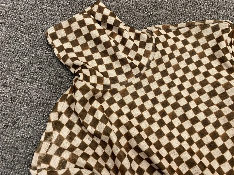 Turtleneck Women Plaid T-Shirt 2020 Early Autumn
