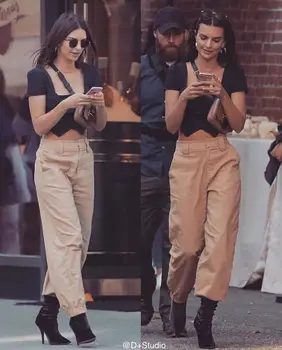 

Women Casual Loose High Waist Pants Elastic Waist Harem Pants Trousers Joggers Female Sweatpants Streetwear