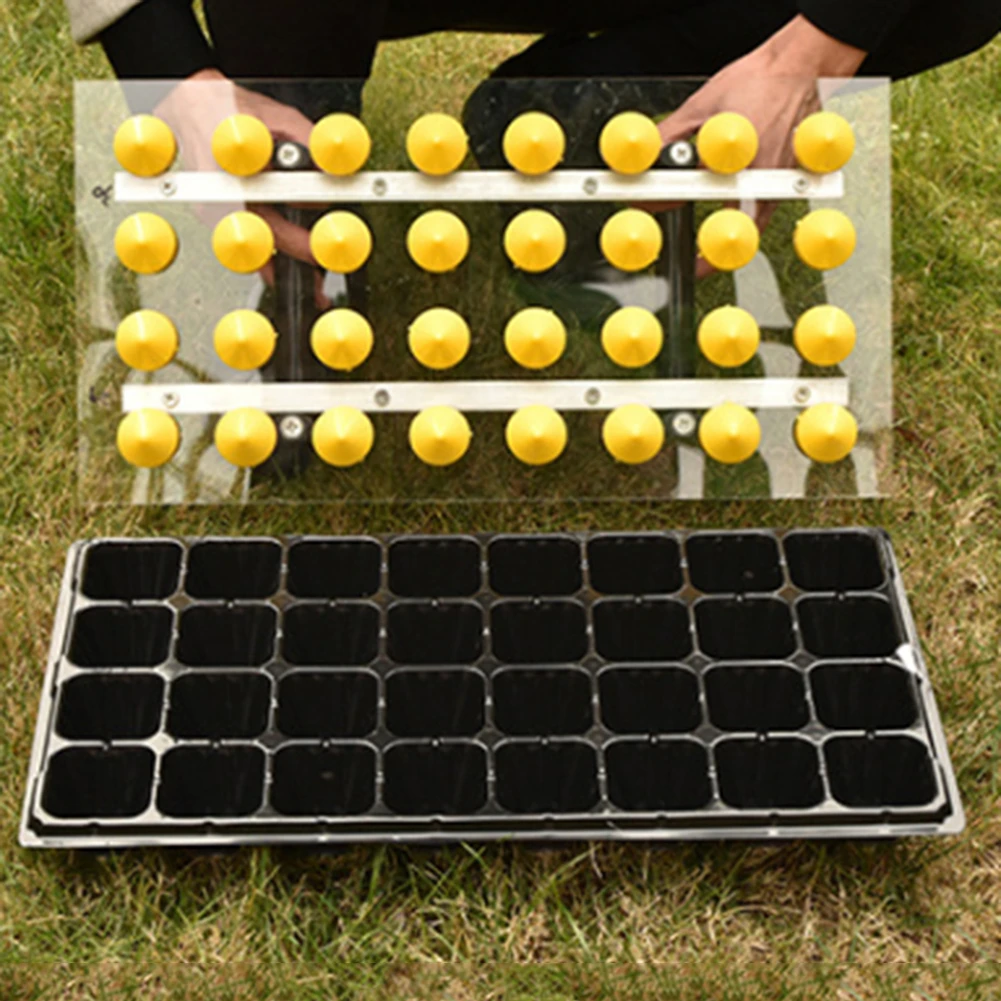 

32 Holes Plastic Seedling Starter Trays Plant Flower Pots Nursery Grow Box Tray Plug Planting Planter Container