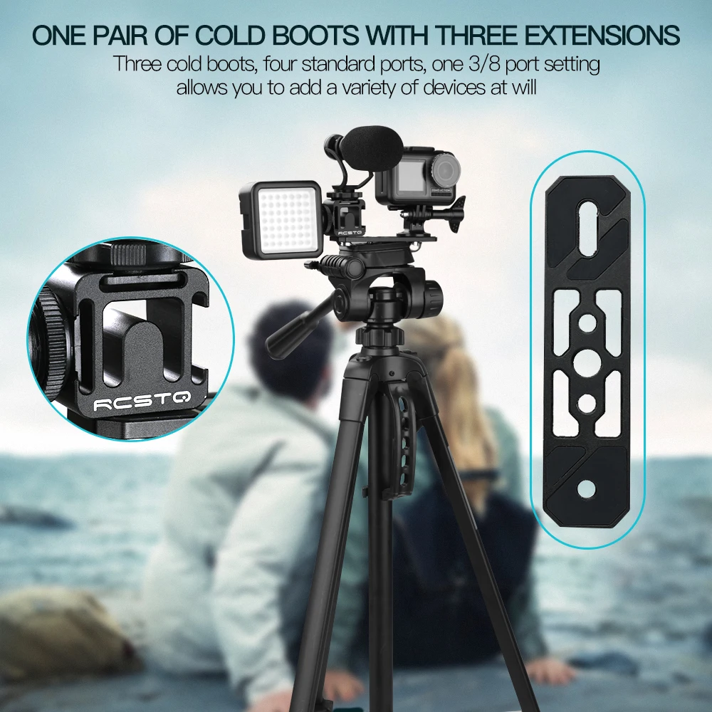 

Universal Multi-interface Photography Bracket Triplehead Cold Boots Expansion Kit for DJI Osmo Pocket Action Camera Accessories