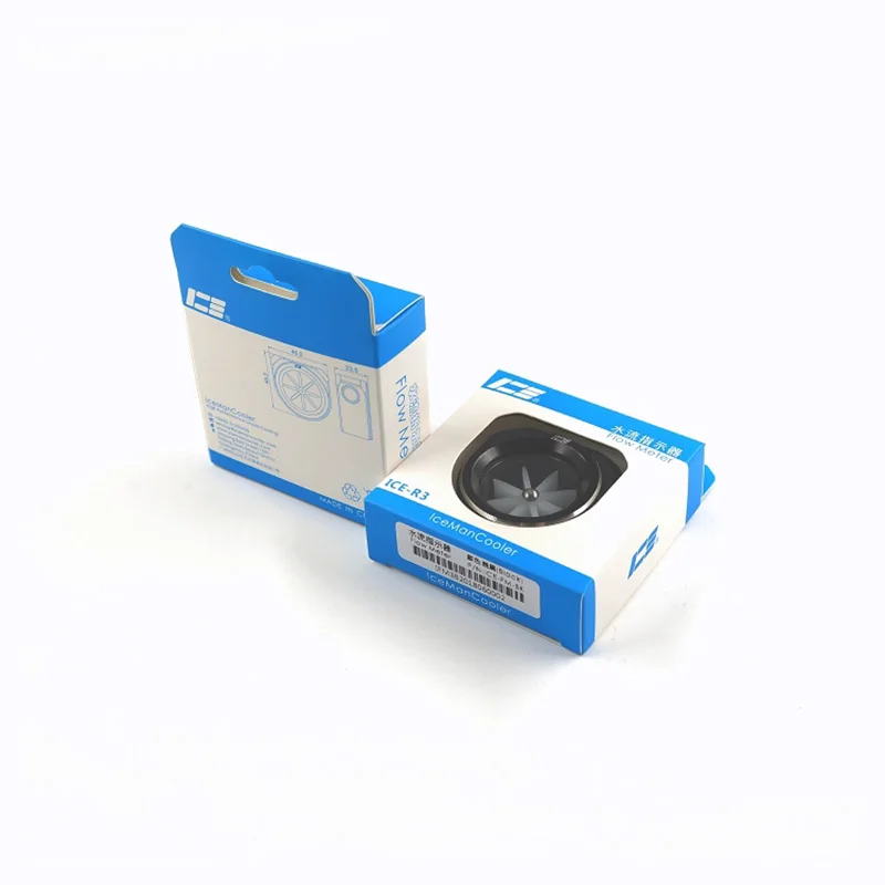 IceManCooler G1/4 물 냉각 유속, 컴퓨터 워터 쿨러 빌드 액세서리, 검정색, 흰색 ICE-R3