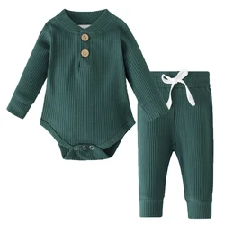 LZH – ensemble 2 pièces pour nouveau né garçon et fille, tenue à manches longues, barboteuse et pantalon, vêtements de noël, printemps 