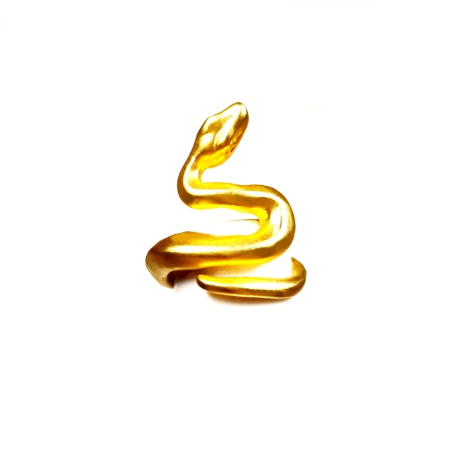 Ring For Men Girls Women Adjustable Gold Black Snake Ferocious Animal Retro Punk Exaggerated Sphinx Egyptian Pharaoh RK17