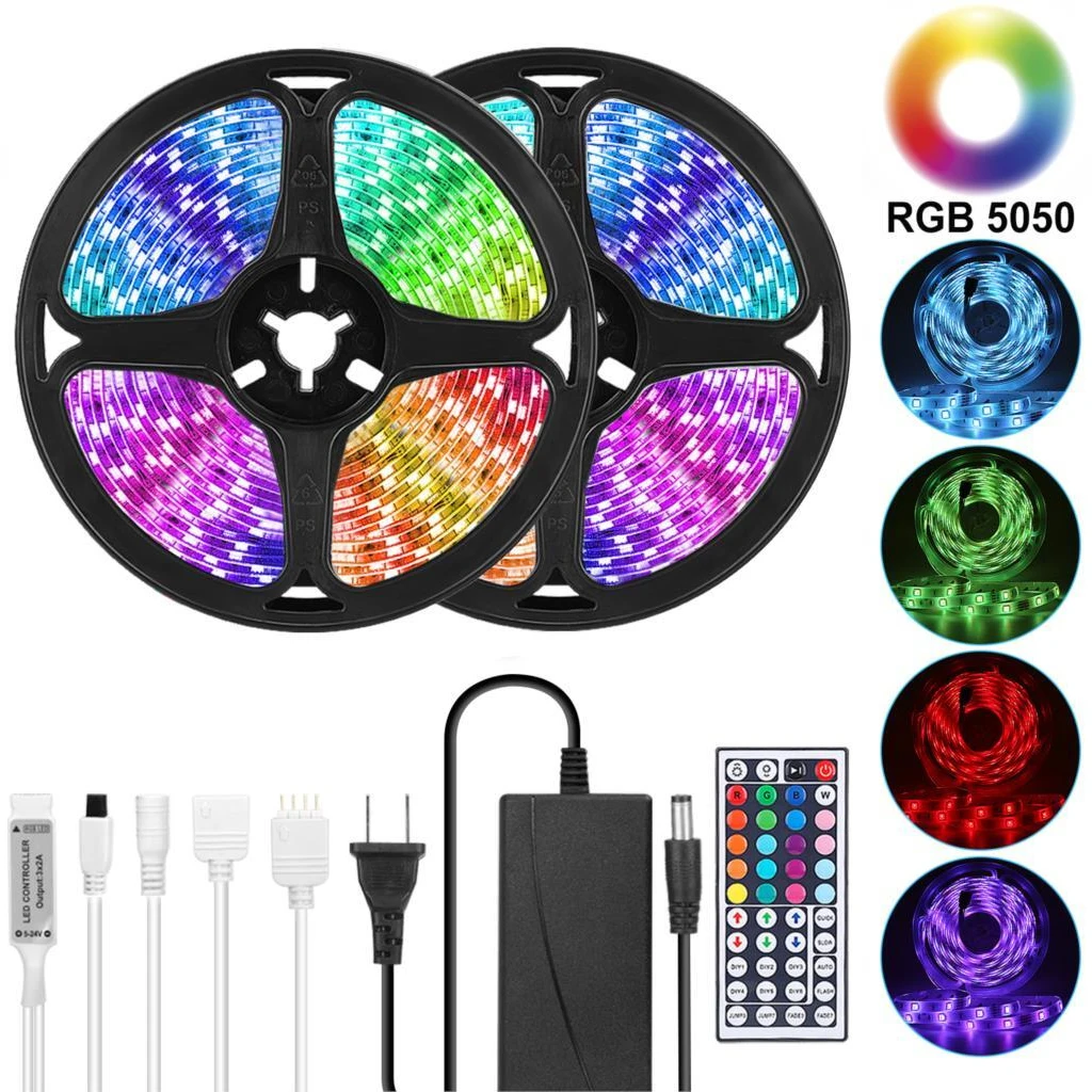 LED Strip RGB Tape Decorative LED Light Flexible Neon Strip SMD 2835 5050 DC12V Diode Tape Remote Control Backlight For TV