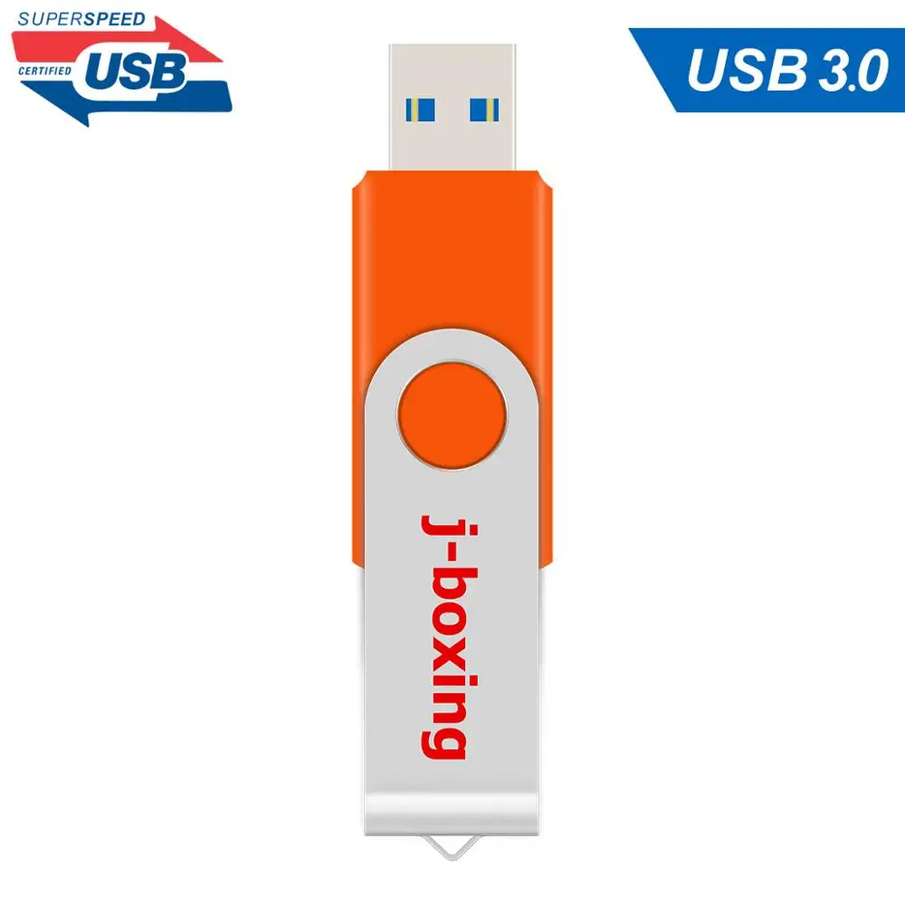 J-boxing 16GB флеш-накопитель USB 3,0, металлическая складная флеш-карта памяти, ручка-накопитель для компьютера, планшета, Mac, USB 3,0, оранжевая флеш-карта