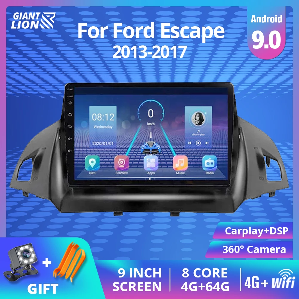 US $155.90 2DIN Android 90 Car Multimedia Player For Ford Kuga Escape 2013 2014 20162017 Navigation GPS Car Radio 2 Din Car DVD Player