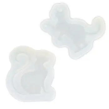 

2 pcs/set Small Cat Polymer Clay Silicone Mold,Crafting, Resin Epoxy, Jewelry Pendant Earrings Making, DIY Mobile Phone Decorati