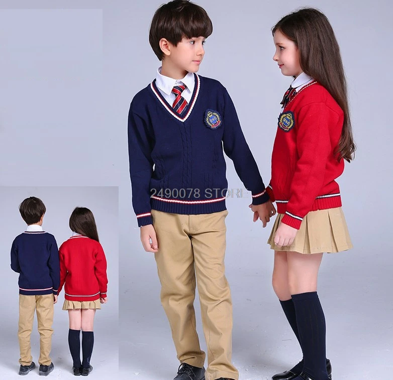 Трикотажный кардиган для мальчиков и девочек на Возраст 3 14 лет|Свитера| |