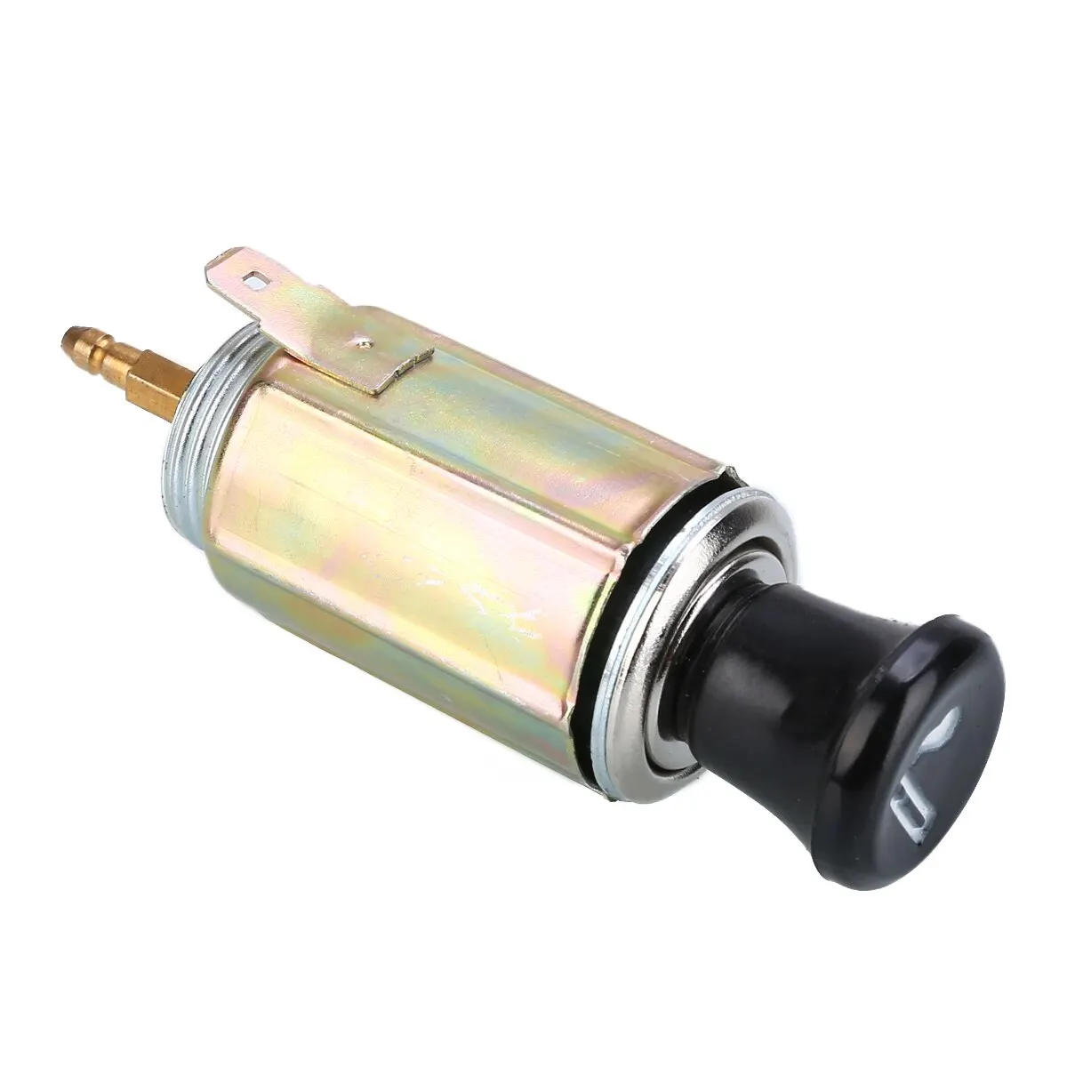 Mayitr 12V Brass Auto Car Cigarette Lighter Head Power Plug + Socket Assembly Set Universal 28mm Hole DC 12V