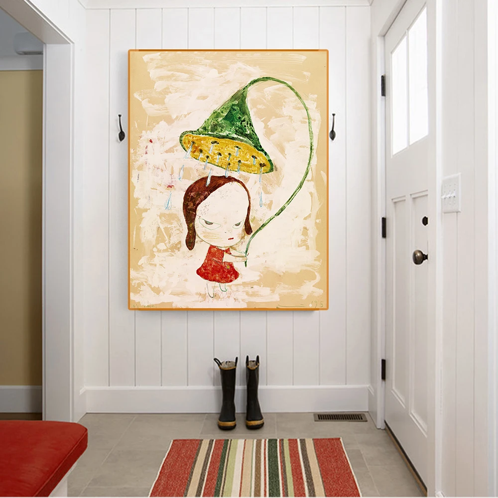Citon Canvas Yoshitomo Nara 《 It's Rain.1995 Art художественная живопись маслом художественное