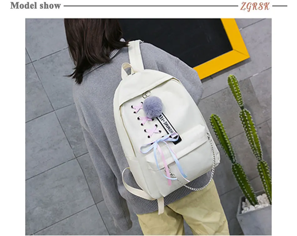 Девушка холст кампус Baackpacks сумка для женщин Мода Back Pack наборы для ухода за кожей средней школы Школьный Рюкзак