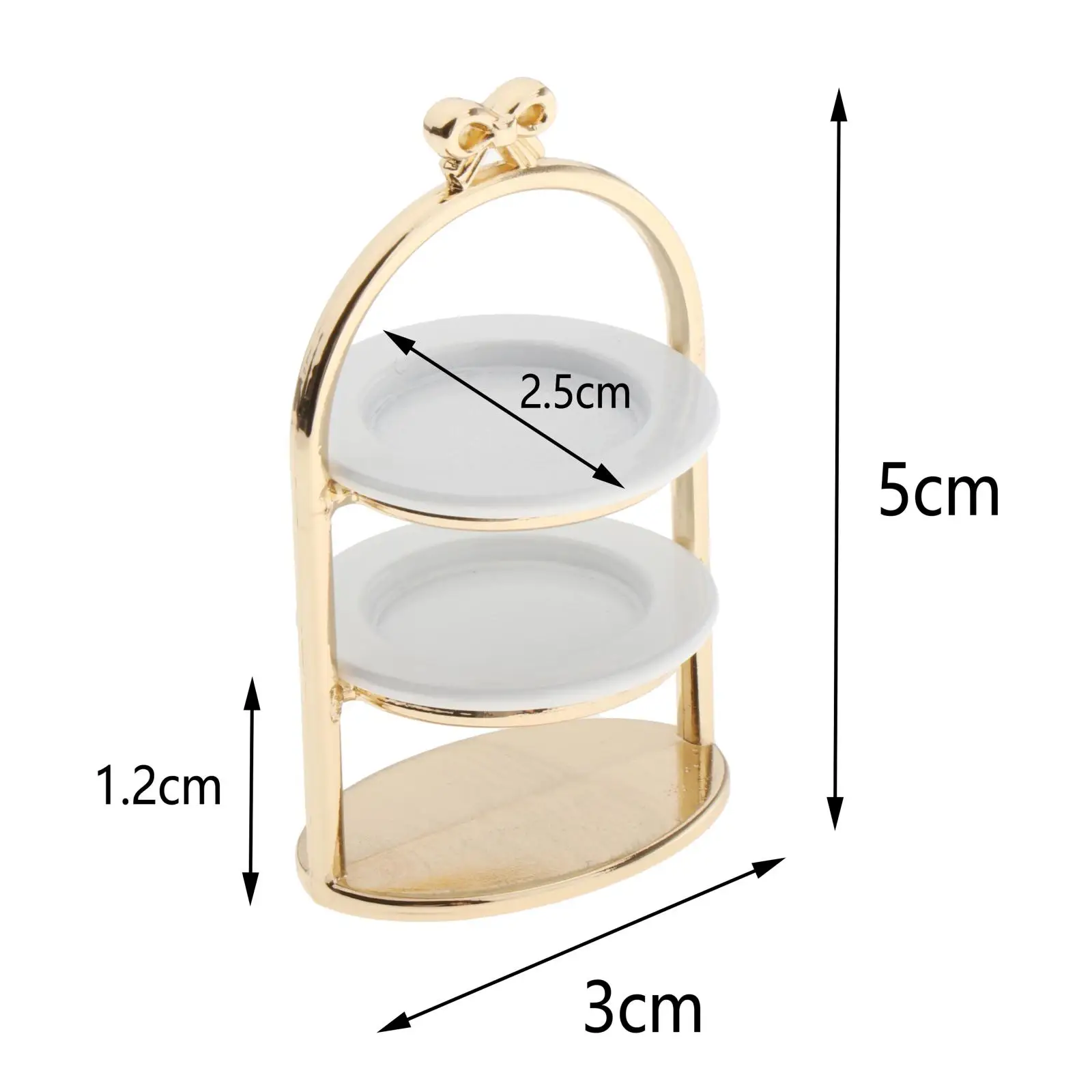 

Dollhouse Decoration Accessories, 1/12 Scale Miniature Dollhouse Accessories Decoration Mini Cake Food Stand Rack Kids Toy