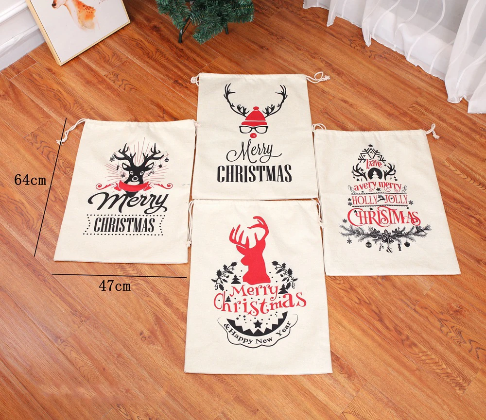 Большие размеры рождественские сумки Санта-Клауса рождественские вечерние новогодние праздничные украшения «сделай сам» Подарки