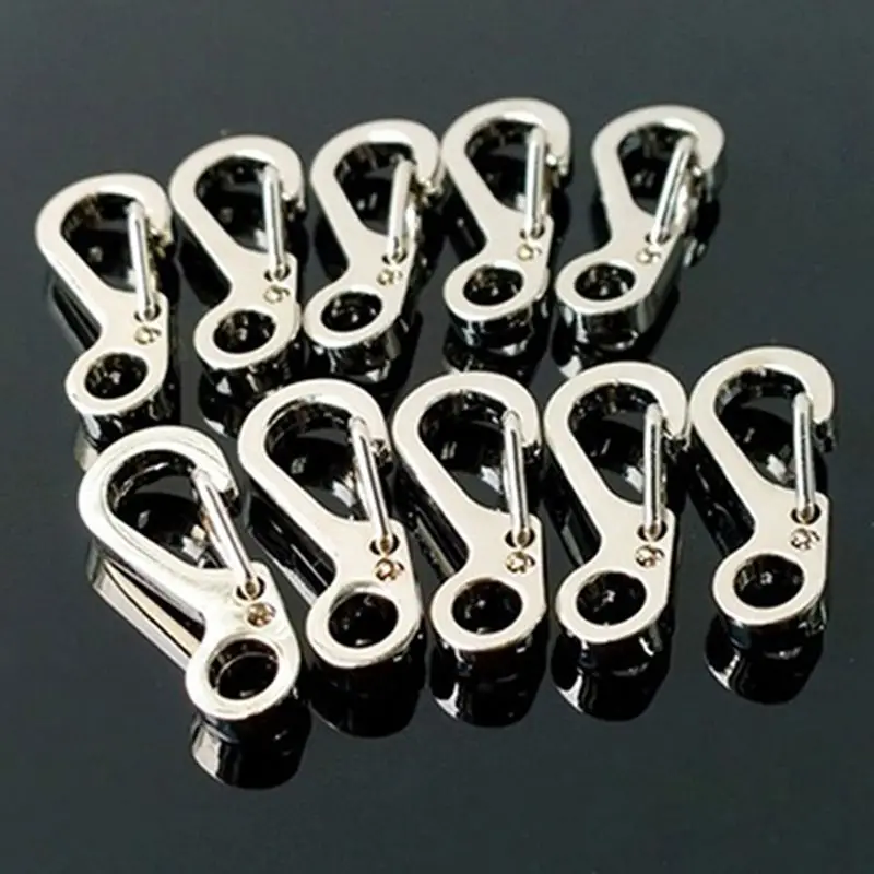 

10PCS/LOT Mini SF Spring Backpack Clasps Climbing Carabiners EDC Keychain Camping Bottle Hooks Paracord Survival Gear