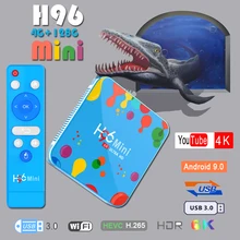 Set top box Tv-Box Youtube 4K H96mini Quad-Core 6K Allwinner H6 128GB Android 9.0 Box tv Media-Player 3d-Iptv Bluetooth smart tv