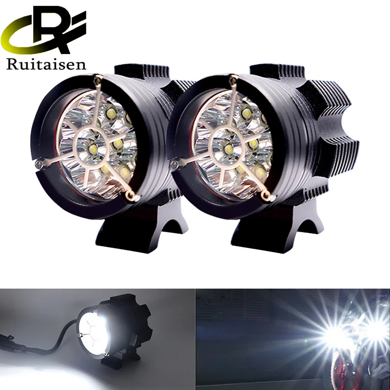 

Motorcycle Led Headlight 9LED 14000lm 6000K Waterproof Driving Spot Fog Lights External Motor Accessories Bulb 12V For Motorblke