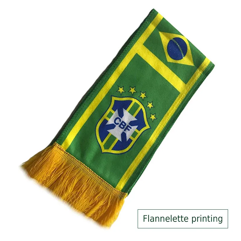 Flannel print Болельщик шарф на заказ Шерсть вязаная полиэфирная сатиновая печать вышивка футбольный клуб болельщики на память ободряют шарф Кепка на заказ шаль - Цвет: Flannel print