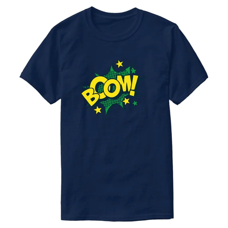 

Designing Boom Comic Style Funny Tshirt Man Graphic Army Green Solid Color Awesome Adult T Shirts Plus Size S-5xl