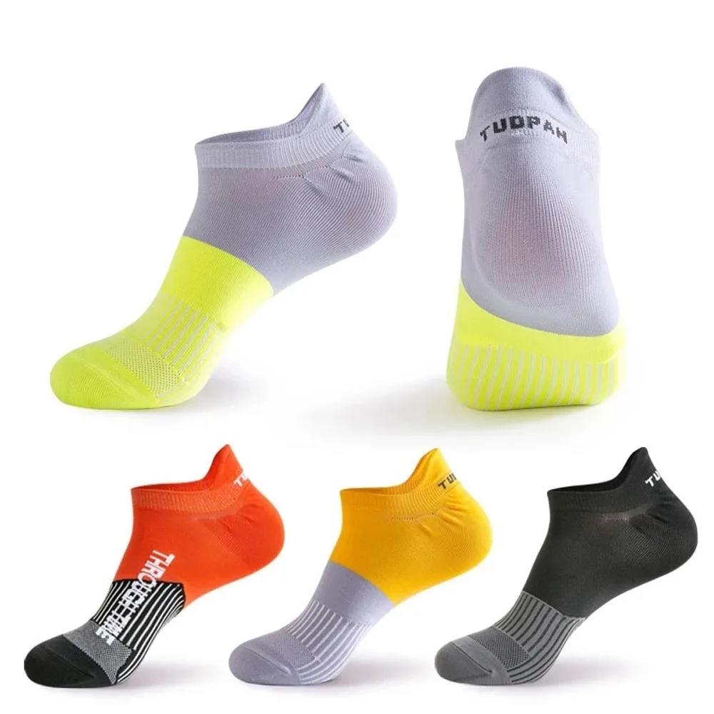 

Sport Ankle Socks Men Nylon Outdoor Basketball Bike Running Football Breathable Non-Slip Colorful No Show CottonTravel Socks