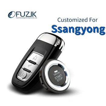 

Fuzik Smart Keyless Go Entry Push Remote Button Start Car Alarm for SSANGYONG Korrando Rexton W Tivolan
