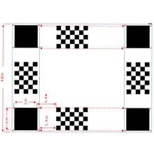 AHD 360 degrés système de caméra de voiture, tissu d'étalonnage pour voiture 3D, vue autour des yeux d'oiseau, système de caméra à 4 voies