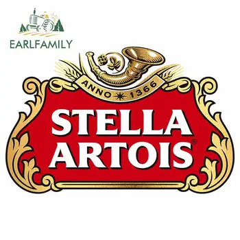 

EARLFAMILY 13cm x 8.3cm for Budweiser Stella Artois Creative Car Sticker Vinyl Fashion Decals Waterproof Camper JDM Decoration