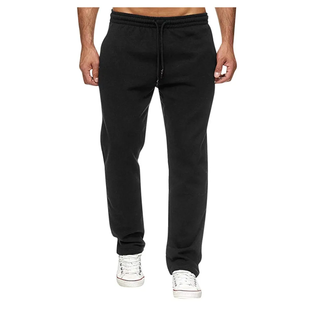 Winter Cotton Sweatpants Long Pants Solid Men Straight Pants Basketball Run Football Jogging Men Fitness Sport Trousers s26