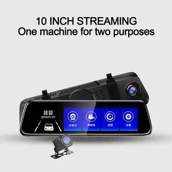 

Car DVR Dual Lens 10 Inch Car Camera Full HD 1080P Video Recorder Rearview Mirror With Rear view DVR Dash cam Auto Registrator