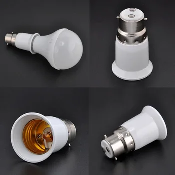 

B22 To E27 Converter Adapter Lamp Holder Converter Base Socket Adapter For LED Lamp Corn Light Bulb Fireproof Holder New